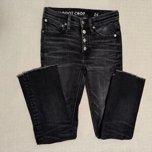 Black JCrew Demi Boot Crop Jean